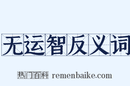 无运智反义词是什么意思的图片